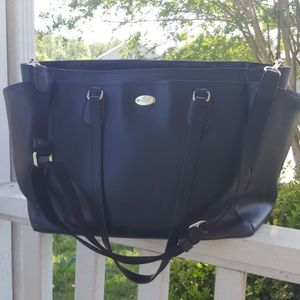 COACH CROSSGRAIN LEATHER BABY DIAPER BAG